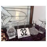 Decanters & candlesticks