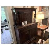 Oak 'renaisance' style china cabinet - matches #31