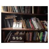 Contents of bookshelves & cabinets below
