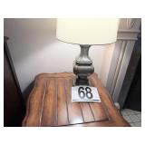 Pair of metal table lamps