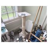 Marble pedestal stand