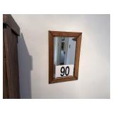 Mirror and wood small hanging piece (not pictu