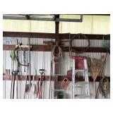 Entire South wall of garage