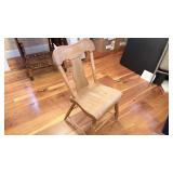 Set of 6 poplar plank chairs
