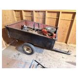 Lawn cart and weedeater