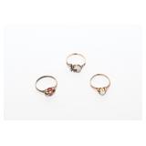 Vintage Stone Inlay Rings