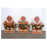Vtg Hand-Painted Gingerbread Folk Art Porch Sitter