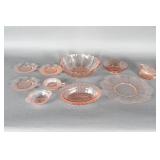 Vintage Pink Colored Glassware