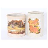 Vtg Dallas Love Field & Marshall Potteries Crocks