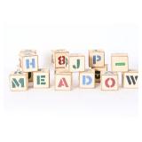 Vintage Alphabet Kid Blocks