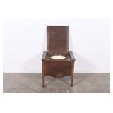 Antique Mahogany Commode Chair