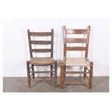 Antique Ladder Back Side Chairs