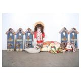 Vintage Hand-Painted Wooden Folk Art Decor