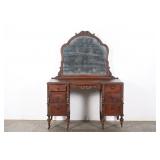 Antique American Victorian Walnut Vanity w/ Mirror
