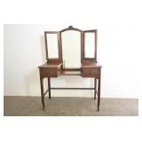 Edwardian Mahogany Tri-Fold Mirror Dressing Table