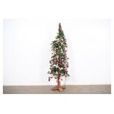 Vintage Christmas Tree w/ Ornaments