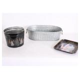 Galvanized Bucket & Decor