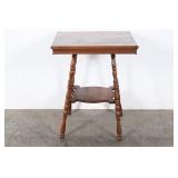Atq American Victorian Walnut 2-Tier Parlor Table