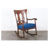 Antique American Victorian Oak Rocking Chair