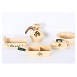 Vintage Rooster Ceramic Kitchen Set