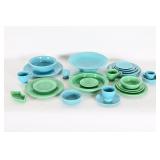 Fiesta Dinnerware - Aqua Blue & Light Green