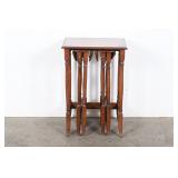 Vtg American Federal Style Mahogany Nesting Tables