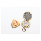 Vintage Photo Locket Cameo Locket
