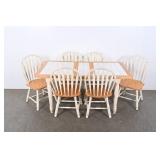 Farmhouse Tile-Top Dining Table & Windsor Chairs
