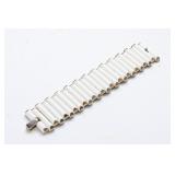 1960s Crown Trifari White Lucite Panel Bracelet