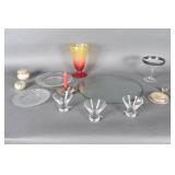 Glassware, Silver Coasters, Glass Ombre Vase