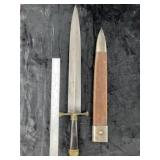 Large Dagger with Leather Sheath