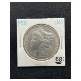 1900 UNC Morgan Silver Dollar Coin