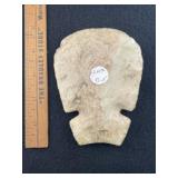 Very Nice Chipped Hoe Indian Artifact Arrowhead