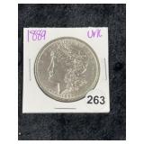 1889 UNC Morgan Silver Dollar Coin