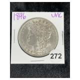 1896 UNC Morgan Silver Dollar Coin