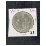 1885 O UNC Morgan Silver Dollar Coin