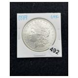 1889 UNC Morgan Silver Dollar Coin