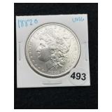 1882 O UNC Morgan Silver Dollar Coin