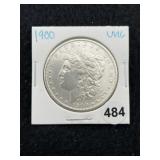 1900 UNC Morgan Silver Dollar Coin