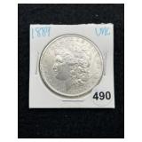1889 UNC Morgan Silver Dollar Coin
