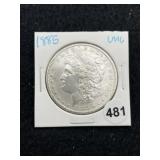 1885 UNC Morgan Silver Dollar Coin