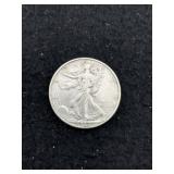 1937 Walking Liberty Half Dollar Silver Coin
