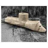 Wolf Effigy Stone Pipe Indian Artifact Arrowhead