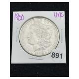 1900 UNC Morgan Silver Dollar Coin