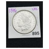 1896 UNC Morgan Silver Dollar Coin