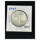 1943 Walking Liberty Half Dollar Silver Coin