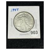 1943 Walking Liberty Half Dollar Silver Coin