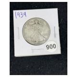 1939 Walking Liberty Half Dollar Silver Coin