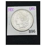 1900 UNC Morgan Silver Dollar Coin