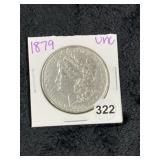 1879 UNC Morgan Silver Dollar Coin